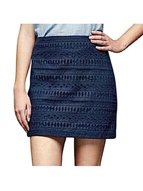 NWT-GAP Embroidered Eyelet
Navy Mini Skirt